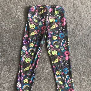 Justice emoji print leggings